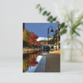 Herbstfarben entlang des Kanals Postkarte (Stehend Vorderseite)
