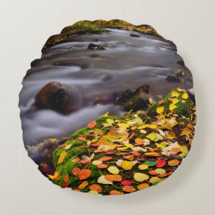 Herbstfarben entlang des McGee Creek Rundes Kissen