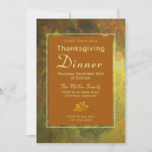 Herbstfarben Erntedank Abendessen Einladung (Vorderseite)