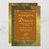 Herbstfarben Erntedank Abendessen Einladung (Vorne/Hinten)