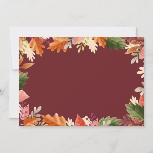 Herbstfarben Erntedank Einladung (Rückseite)