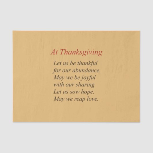 Herbstfarben Erntedank Gedicht Seidenpapier (Vorderseite)