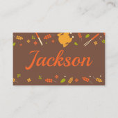 Herbstfarben Erntedank Platzkarte (Vorderseite)