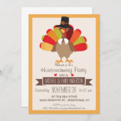 Herbstfarben Erntedank Türkei Party Einladung (Vorne/Hinten)