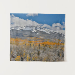 Herbstfarben Espen & Rocky Mountains, Colorado Wandteppich