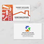 Herbstfarben Foliage Handyman Tools Dach Visitenkarte (Vorne/Hinten)