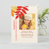 Herbstfarben Foto Erntedank Card Einladung (Stehend Vorderseite)