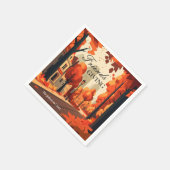 Herbstfarben Freundschaftliche Kunst Serviette (Ecke)