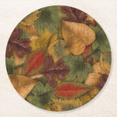 Herbstfarben-Führungsmuster Runder Pappuntersetzer (Vorderseite)