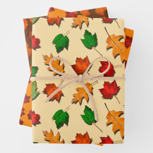 Herbstfarben für Herbst Geschenkpapier Set (Beispiel)