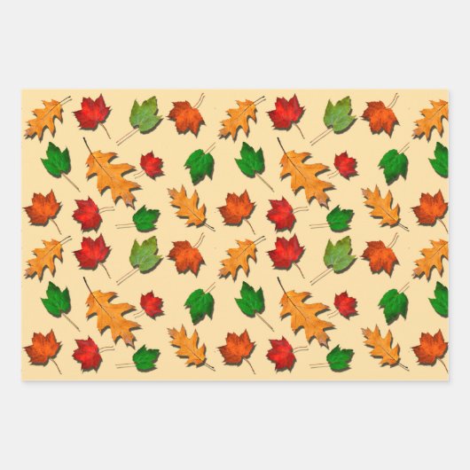 Herbstfarben für Herbst Geschenkpapier Set (Vorderseite)