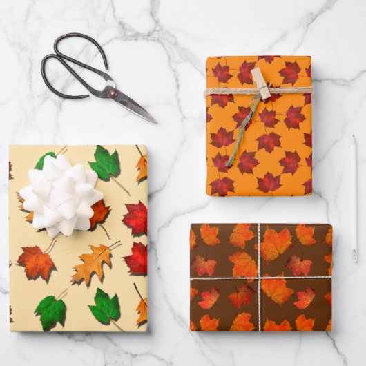 Herbstfarben für Herbst Geschenkpapier Set (Vorderseite)