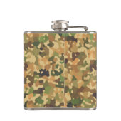 Herbstfarben für mit Monogramm Camouflage Flachmann (Rückseite)