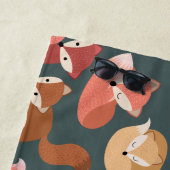 Herbstfarben für mit Monogramm Waldfüchse Herbst Strandtuch (Beispiel)