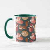 Herbstfarben für mit Monogramm Waldfüchse Herbst Tasse (Links)