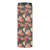 Herbstfarben für mit Monogramm Waldfüchse Herbst Thermosbecher (Rückseite)