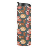 Herbstfarben für mit Monogramm Waldfüchse Herbst Thermosbecher (Nach rechts gedreht)