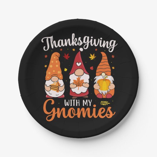 Herbstfarben für Truthahn und Sommer für Dankeschö Pappteller (Vorderseite)