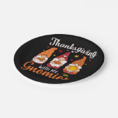 Herbstfarben für Truthahn und Sommer für Dankeschö Pappteller (Schrägansicht)