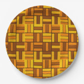 Herbstfarben, gekachelte Keramik Pappteller (Vorderseite)