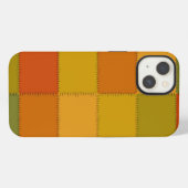 Herbstfarben gequiltes Patchwork-Pad-Gehäuse iPhone Hülle (Rückseite (Horizontal))