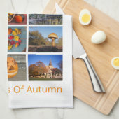 Herbstfarben Geschirrtuch (Viertel Falte)