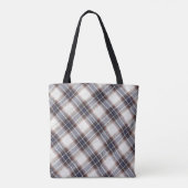 Herbstfarben Gingham Ökologische Baumwolle Tasche (Rückseite)