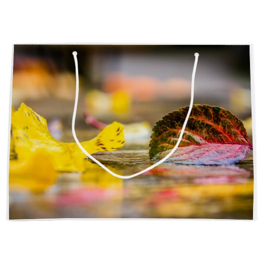 Herbstfarben Große Geschenktüte (Vorderseite)