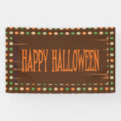 Herbstfarben Halloween Kürkin Pattern Banner (Horizontal)