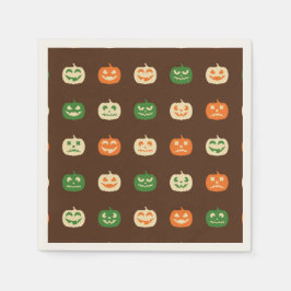 Herbstfarben Halloween Kürkin Pattern Serviette