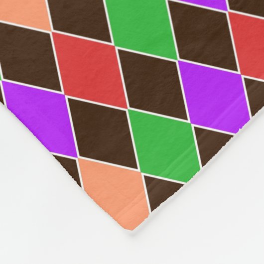 Herbstfarben Harlequin Fleecedecke (Ecke)