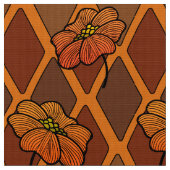 Herbstfarben Harlequin und Poppies Stoff (Nahaufnahme)