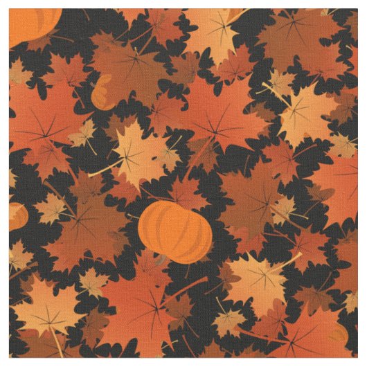 Herbstfarben Herbstapfel Blätter Kürbiskuchen Must Stoff (Nahaufnahme)
