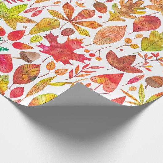 Herbstfarben-Herbstlaub nahtlos Geschenkpapier (Ecke)