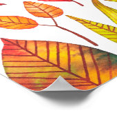 Herbstfarben-Herbstlaub nahtlos Poster (Ecke)