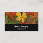 Herbstfarben Herbstverlässe Foto Visitenkarte (Vorderseite)
