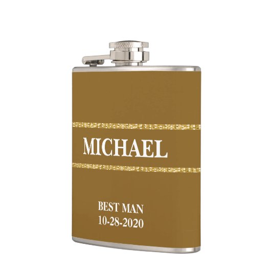 Herbstfarben Hochzeitsflasche Flachmann (Links)