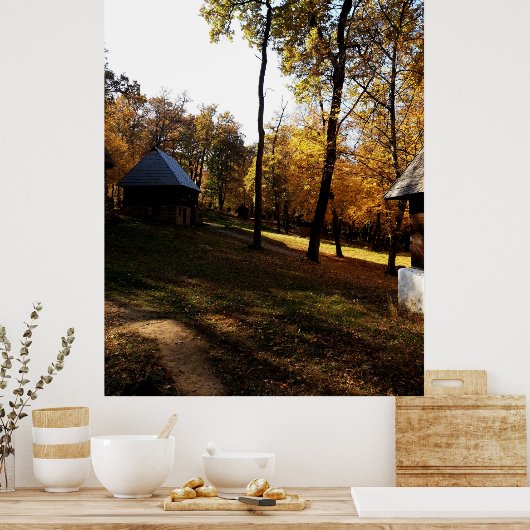 Herbstfarben im Grünen Poster (Küche)