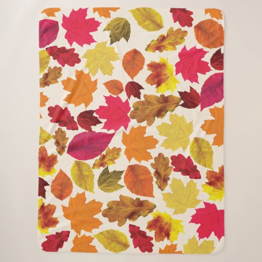 Herbstfarben im Herbst Blätter weich Sherpadecke (Vorderseite)