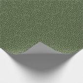 Herbstfarben im Herbst Polka Dot Green Geschenkpapier (Ecke)