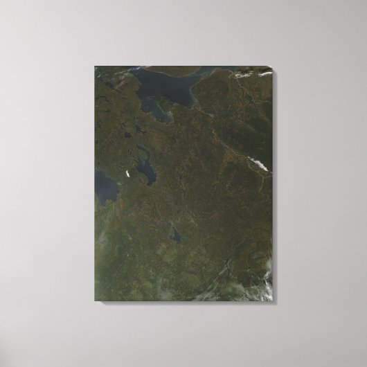 Herbstfarben im Nordwesten Russlands Leinwanddruck (Vorderseite)