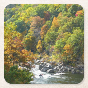 Herbstfarben im Ohiopyle State Park Rechteckiger Pappuntersetzer