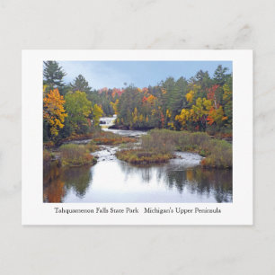 HERBSTFARBEN IM TAHQUAMENON FALLS STATE PARK, MI. POSTKARTE