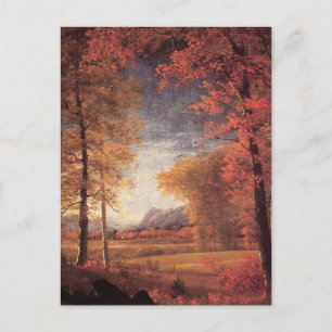 Herbstfarben im Vintage-Stil Postkarte