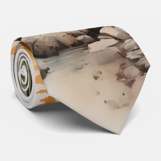 Herbstfarben im Wald Krawatte (Gerollt)