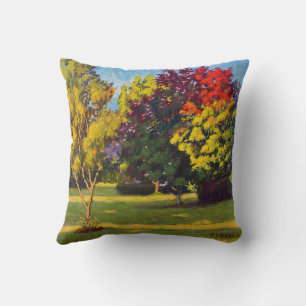 Herbstfarben in Rot, Violett, Orange und Gelb Kissen