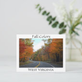 Herbstfarben in West-Virginia Postkarte (Stehend Vorderseite)