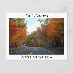 Herbstfarben in West-Virginia Postkarte