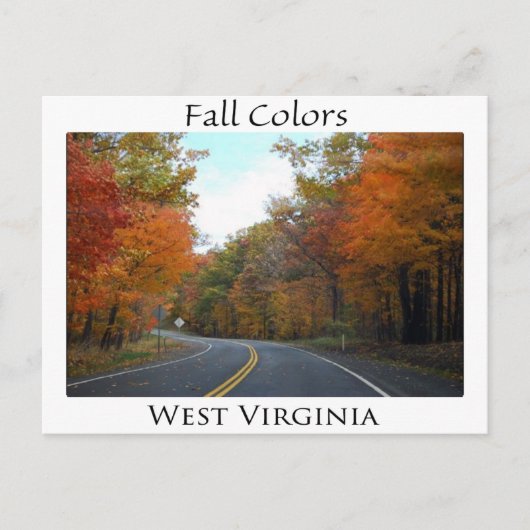 Herbstfarben in West-Virginia Postkarte (Vorderseite)