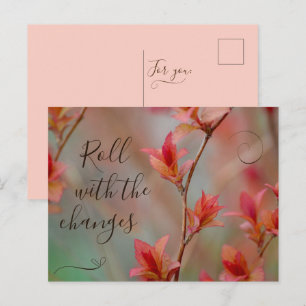 Herbstfarben Jahreszeiten verändern sich und so ma Postkarte